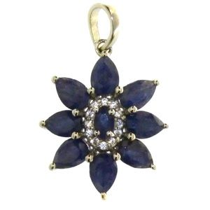 Natural 5.14 ct Fancy Marquise Sapphire Pendant
